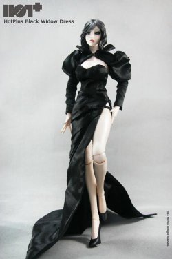 画像3: HotPlus 1/6 女性コスチューム ブラック ウィドウ ドレス HP003 *お取り寄せ