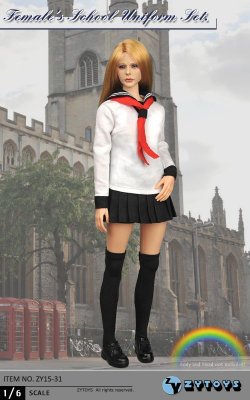 画像1: ZYTOYS　1/6　女子高生制服　夏服　コスチューム & アクセサリー セット　*お取り寄せ