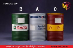 画像1: MCCTOYS 1/6 メタル オイル ドラム缶 Metal Oil Drum 3種セット MCC-010　 *お取り寄せ