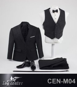 画像1: Toy center 1/6 メンズ 蝶ネクタイ スリーピーススーツ セット CEN-M04 *お取り寄せ