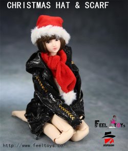 画像1: Feeltoys 1/6 サンタ帽子 & マフラー セット クリスマス FT X'mas
