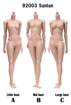 画像2: POPTOYS 1/6 スーパーフレキシブルボディ 女性素体 改良版 サンタン 92003/ ペール 92004 *お取り寄せ