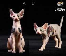 画像1: JxK.Studio 1/6 タトゥー スフィンクス ヘアレス キャット 猫 2種 Jxk026 *お取り寄せ