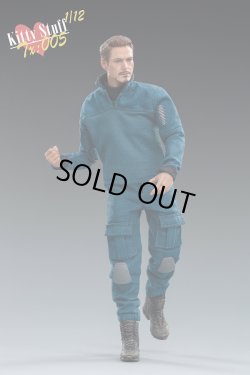画像3: Kitty Stuff 1/12 トニー エンドゲーム ≪2012 タイムトラベル ブルー ワークウェア バージョン≫ アクションフィギュア TX005 *予約