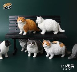 画像1: JxK Studio 1/6 ぽっちゃり猫  ファットキャット Fat Cat 7種 JXK064 *お取り寄せ