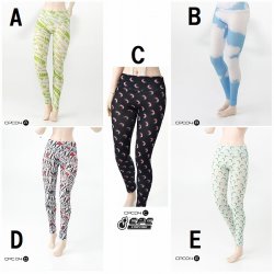 画像1: CPOP CREW 1/6 女性用 ヨガ ストレッチプリント パンツ Silk Printed Yoga Pants CPC04 *予約