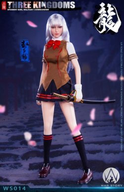 画像1: WAR STORY 1/6 三国武将 女子高生 趙雲子龍 ヘッド2個 アクションフィギュア WS014 *お取り寄せ