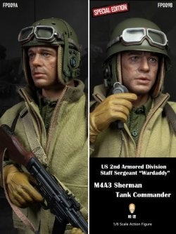 画像1: FacePoolFigure 1/6 アメリカ第2機甲師団シャーマン戦車長 “ウォーダディー” フューリー アクションフィギュア 2種 FP009AB *お取り寄せ