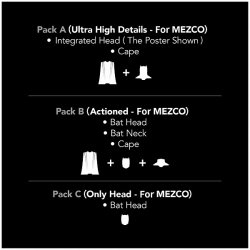 画像5: Muff Toys 1/12 バット ヘッド & アクセサリセット for  MEZCO Ver. 3種 MF-04 A/B/C *予約