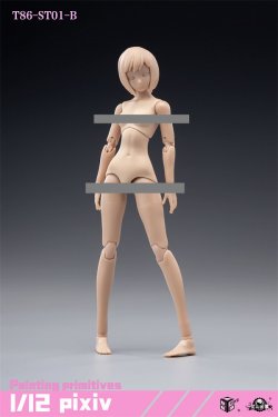 画像3: 86TOYS & Longshan Metal 1/12 ガール 素体 少女 ボディ アクションフィギュア T86-ST01〜04-B （サンタン） 4種    *お取り寄せ