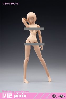 画像5: 86TOYS & Longshan Metal 1/12 ガール 素体 少女 ボディ アクションフィギュア T86-ST01〜04-B （サンタン） 4種    *お取り寄せ