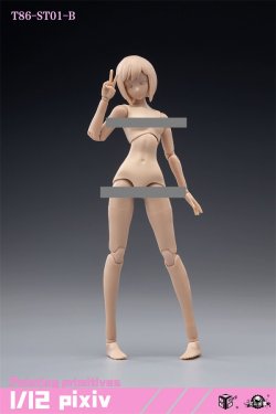 画像2: 86TOYS & Longshan Metal 1/12 ガール 素体 少女 ボディ アクションフィギュア T86-ST01〜04-B （サンタン） 4種    *お取り寄せ