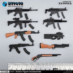 画像1: ZYTOYS 1/12 ライフル 武器 9個パック ZY6001A *予約