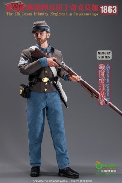 画像1: QORANGE QOTOYS 1/6 アメリカ南北戦争 チカマウガの戦い 南軍第4テキサス歩兵連隊 1863 アクションフィギュア QOM-1032 *予約