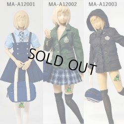 画像1: CUKE TOYS 1/6 MA-A12001 / MA-A12002 / MA-A12003 ガール スクール ユニフォーム Machine Girl Suit セット 3種 *予約