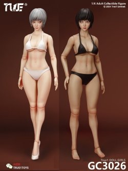 画像1: True1Toys 1/6 女性素体 ヘッド付き 眼球可動 フィメール ドール ベーシック セット 2種*予約