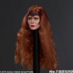 画像2: TTTOYS 1/6 欧米女性ヘッド Scarlet Witch Hair Transplant Head TQ0520 *予約