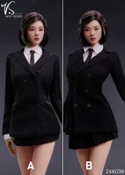 画像1: VSTOYS 1/6 フィギュア用 女性 スーツ ダブルジャケット スカート 上下 セット 2種 24XG98 *予約