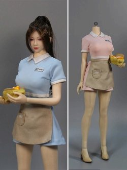 画像1: FBT-st 1/6 フィメール フード ショップ スタッフ 衣装セット 女性アクションフィギュア用 2種 *予約