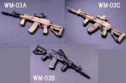 画像1: HASUKI 1/12 AK-12 ウェポン アクセサリセット 3種 WM-03A / WM-03B / WM-03C アクションフィギュア用 *予約