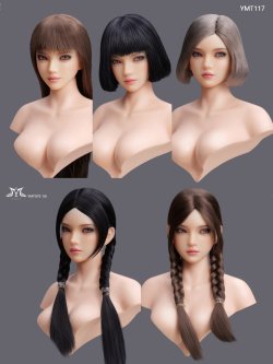 画像1: YMTOYS 1/6 セクシー ビューティー 女性ヘッド 眼球可動 5種 YMT117 *予約