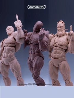画像1: Romankey x COWL 1/12 超可動 ビッグガイ 男性素体 ボディアクションフィギュア 3種 UMS003 *予約