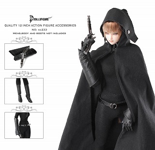 Dollsfigure 1 6 女性ブラックマントスーツセット Cc233 お取り寄せ 1 6フィギュア通販専門店 トレジャートイズ