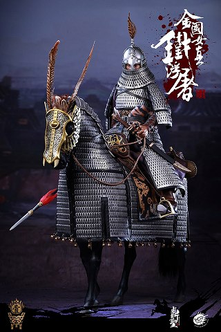 DINGSHENG TOYS×POPTOYS 1/6 金国女真 鉄浮屠 - 鉄甲戦馬 フィギュア 