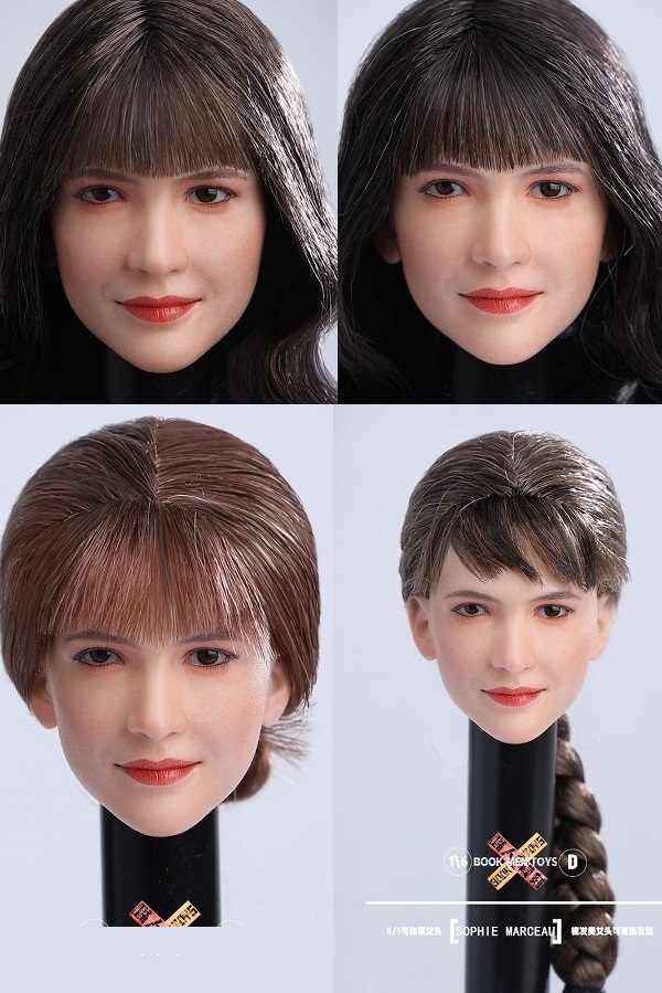 BOOK MEN TOYS 1/6 女性 ガール ヘッド ソフィー 眼球可動 4種 BM01 *予約