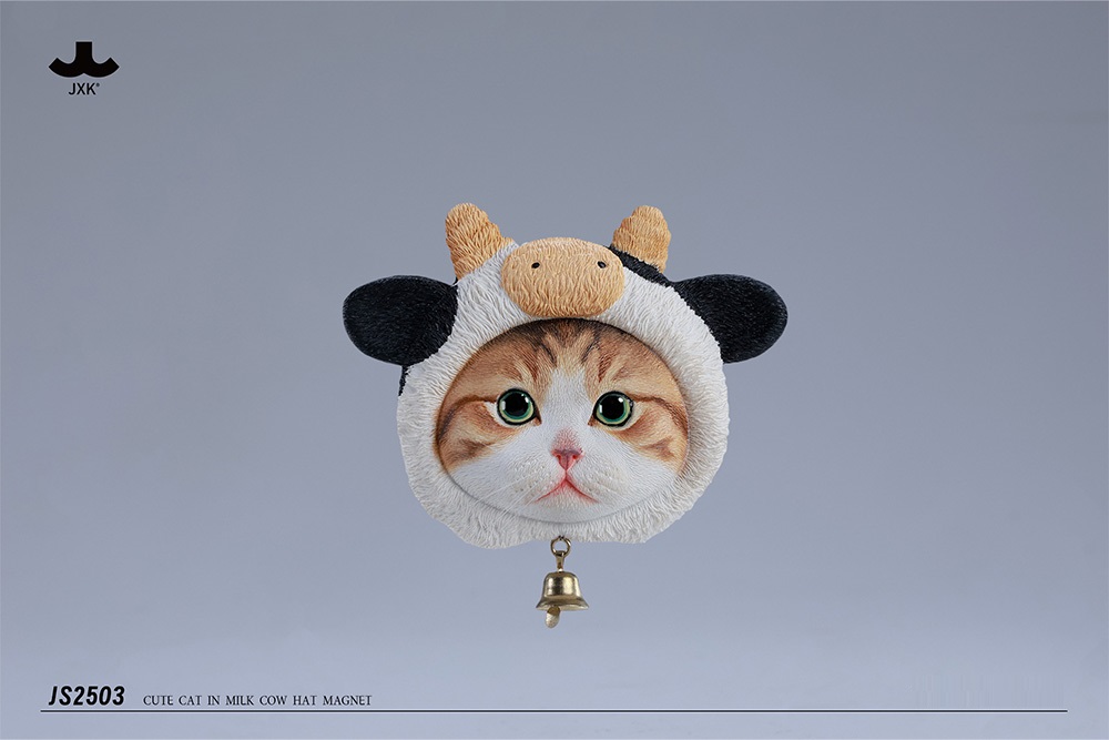 JXK & small 牛さんの帽子をかぶった猫ちゃん マグネット 磁石 JS2503 *予約