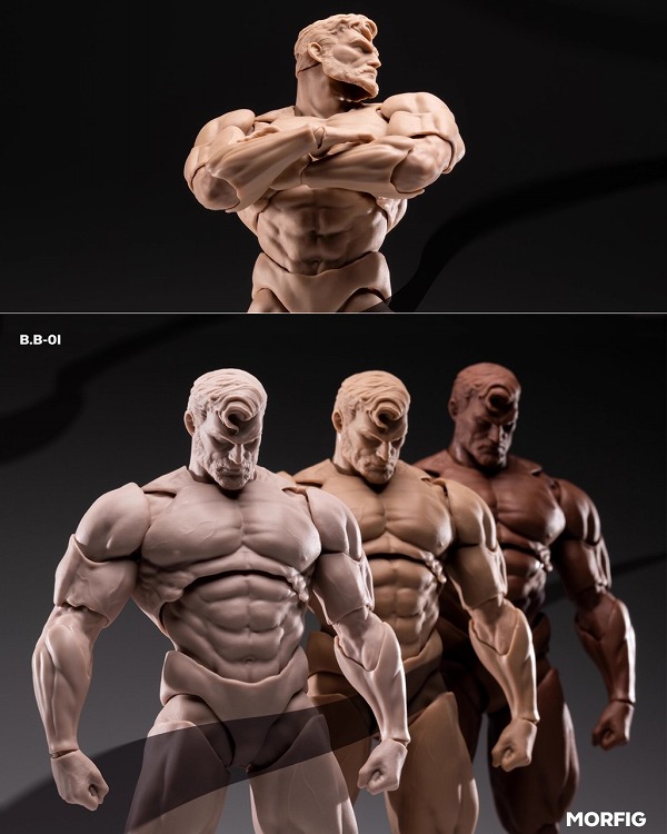 Queen Studios MORFIG 1/12 B.B-01 男性ボディ 素体 アクションフィギュア用 4種 *予約