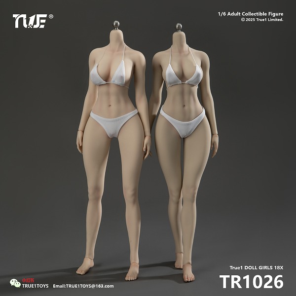 True1Toys 1/6 プラチナシリコーン フルボディ ラージバスト 素体 ボディ単体 アクションフィギュア用 / ヘッド付  4種 TR1026 *予約
