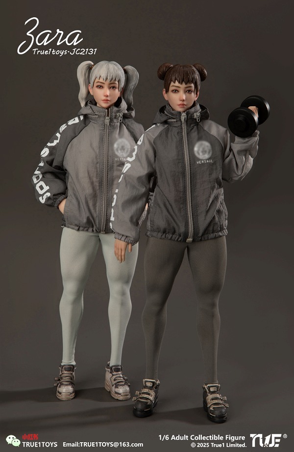 True1Toys 1/6 スポーティー ガール ザラ アクションフィギュア 2種 JC2131 *予約