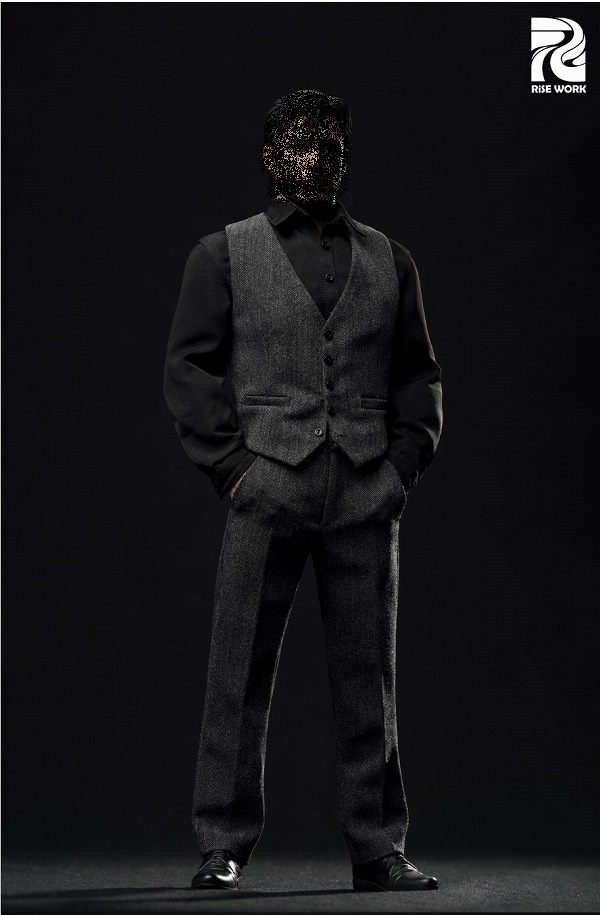 Rise Work 1/6 バット グレー ベスト 衣装セット RW05 アクションフィギュア用 *予約