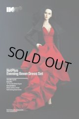 画像: HotPlus  1/6　女性コスチューム　ブラック レザージャケット＆レッド イブニングドレス セット　*予約