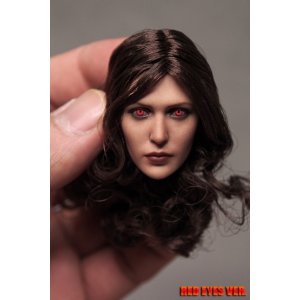 画像: Custom　1/6　RW 女性ヘッド　ブラウンロングカーリーヘア R-eye SW　*お取り寄せ