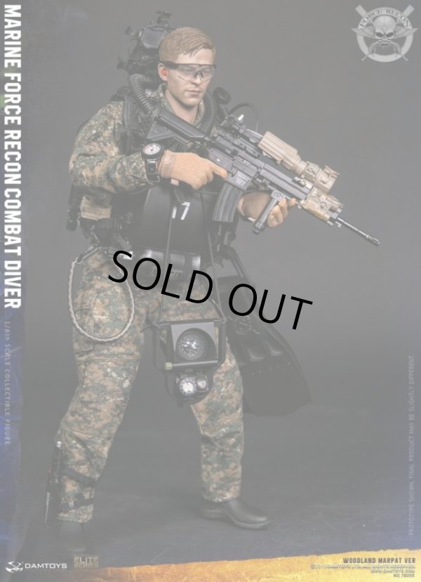 DAMTOYS78055USMCコンバット・ダイバーフォースリコン・ウッドランド DAM】No.78055 ELITE SERIES 1/6 MARINE FORCE RECON COMBAT