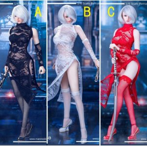 画像: Manmodel 1/6 女性 レース チャイナドレス セット MM011 ヨルハ2B TBLeague *お取り寄せ