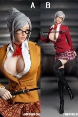 画像: Super Duck 1/6 スチューデント スタイル 女性ヘッド＆コスチューム セット 2種 SET044 *お取り寄せ