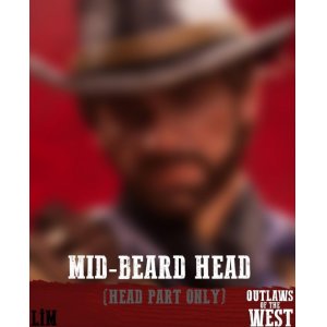 画像: LIMTOYS 1/6 THE GUNSLINGER  Mid-beard head sculpt ヘッド LIM008B  *お取り寄せ