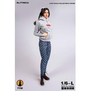 画像: Technic Toys 1/6 LL プリント ジーンズ デニム タイト パンツ 女性用 TYM-034 *お取り寄せ