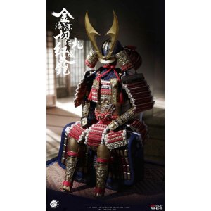 画像: POPTOYS 1/6 甲冑 金漆塗切付札紅威大鎧 笹竜胆 のぼり旗 EX025 *お取り寄せ