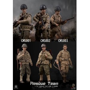 画像: POPTOYS 1/12 WWII アメリカ軍 レスキュー部隊 ノルマンディー上陸作戦 スナイパー/ キャプテン/ パラトルーパー アクションフィギュア プライベートライアン 4種 CMS 001 002 003 004 *予約