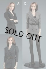 画像: AFS TOYS 1/6 女性 ビジネススーツ ロングジャケット ハイヒール セット 3種 A015 *予約