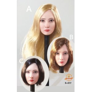 画像: SGTOYS 1/6 女性ヘッド 3種 S017 *お取り寄せ