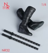 画像: NRTOYS 1/6  ウィドウ 女性 ブーツ ＆ 電気棒 バトン セット NR32 *お取り寄せ