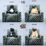 画像: JxK Studio 1/6 パグ 犬 with ソファ 4種 JXK038 *お取り寄せ