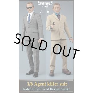 画像: VORTOYS 1/6 V1023 男性 メンズ スーツ Agent Killer （グレー/ ベージュ） 2種 *お取り寄せ