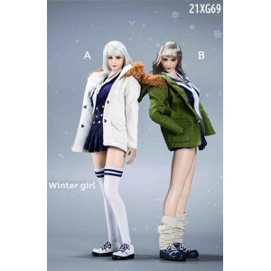 画像: VSTOYS 1/6 "ウィンター ガール" ヘッド ＆ セーラー服 セット 女性フィギュア用 2種 21XG69 *予約