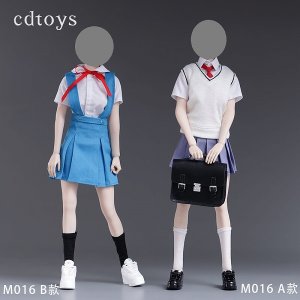 画像: CDToys 1/6 ハイスクール ガール ユニフォーム / 制服 福音書 ガール 衣装セット 2種 M016 *お取り寄せ